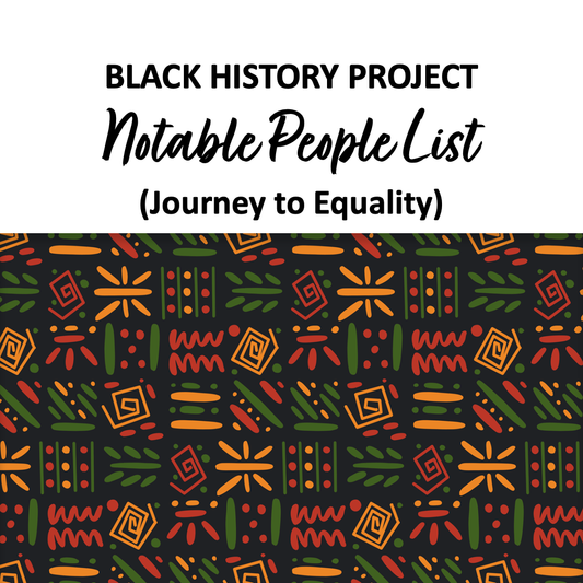 FREE Notable People and Moments in Black History List