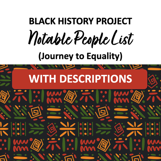 Black History Project - Notable People List with Descriptions