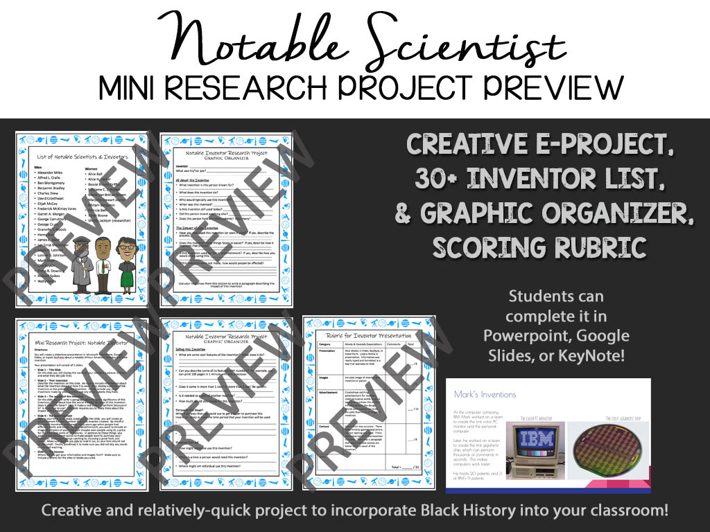 Mini Black History Research Project - Notable Scientist Presentation